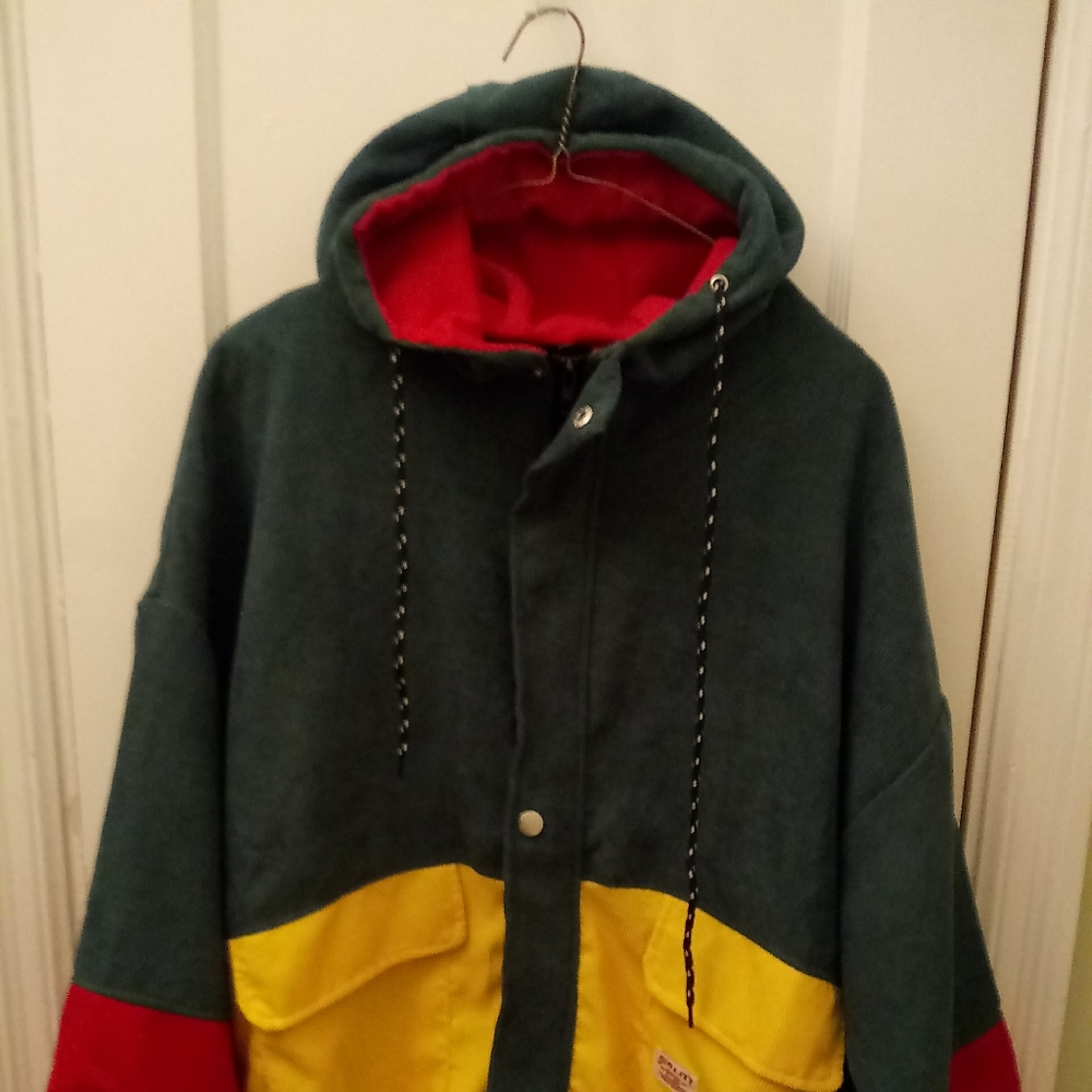 Duality urban apparel multi color jacket w/ hood